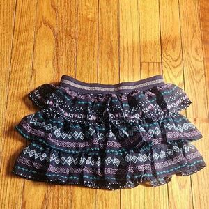 Patterned Black and Purple Women's Skirt
